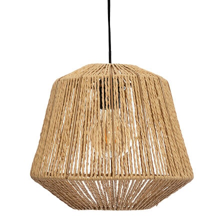 Suspension en corde naturelle tressee 29cm forme cloche - luminaire decoration boheme pack mobilier LMNP