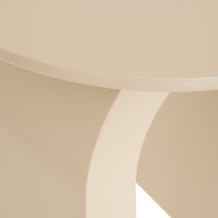 Table café diam 40 cm MDF beige
