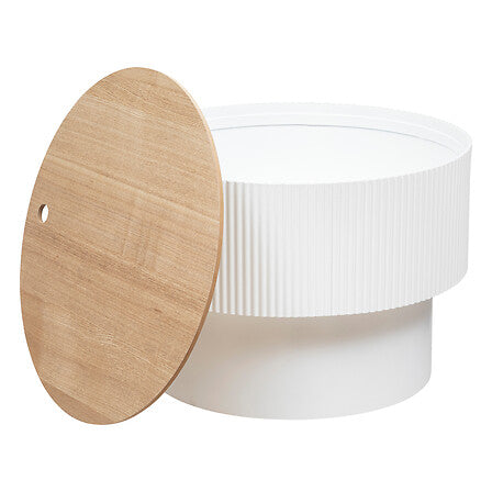 Table basse coffre blanc