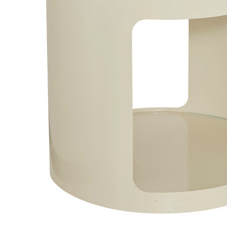 Table café Ashdal diam 32,5 cm métal argile