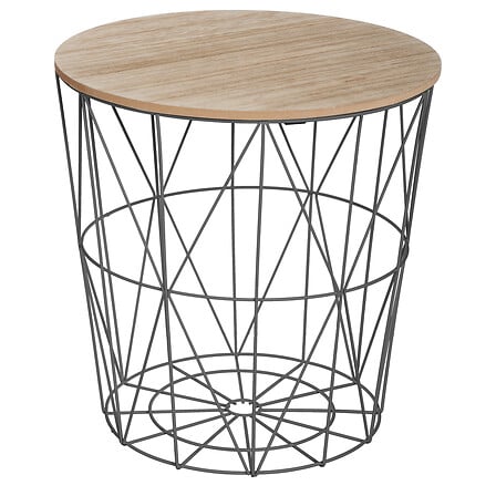 Table café moyen modèle métal noir