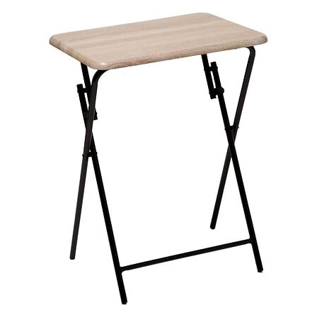 Table pliante 1 place 48 x 38 cm effet bois