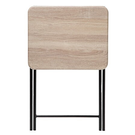 Table pliante 1 place 48 x 38 cm effet bois