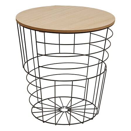 Table d'appoint blanc et bois