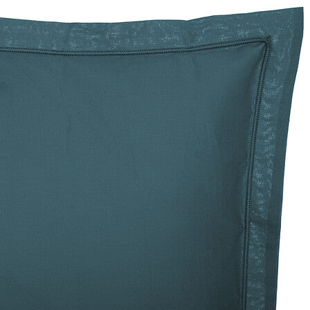 Taie d'oreiller 50 x 70 cm coton bleu canard