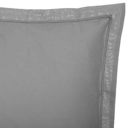 Taie d'oreiller 50 x 70 cm coton gris