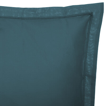 Taie d'oreiller 63 x 63 cm coton bleu canard