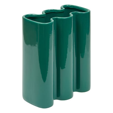 Vase céramique Flow haut 25 cm vert