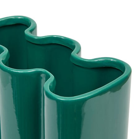 Vase céramique Flow haut 25 cm vert