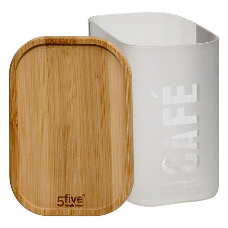 Boîte à café 720 ml. Glassy verre et couvercle acacia