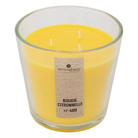 Bougie à la citronnelle intégrée aux packs d’aménagement extérieur Les Compositeurs, idéale pour créer une ambiance conviviale sur une terrasse ou un balcon tout en profitant des soirées d’été.