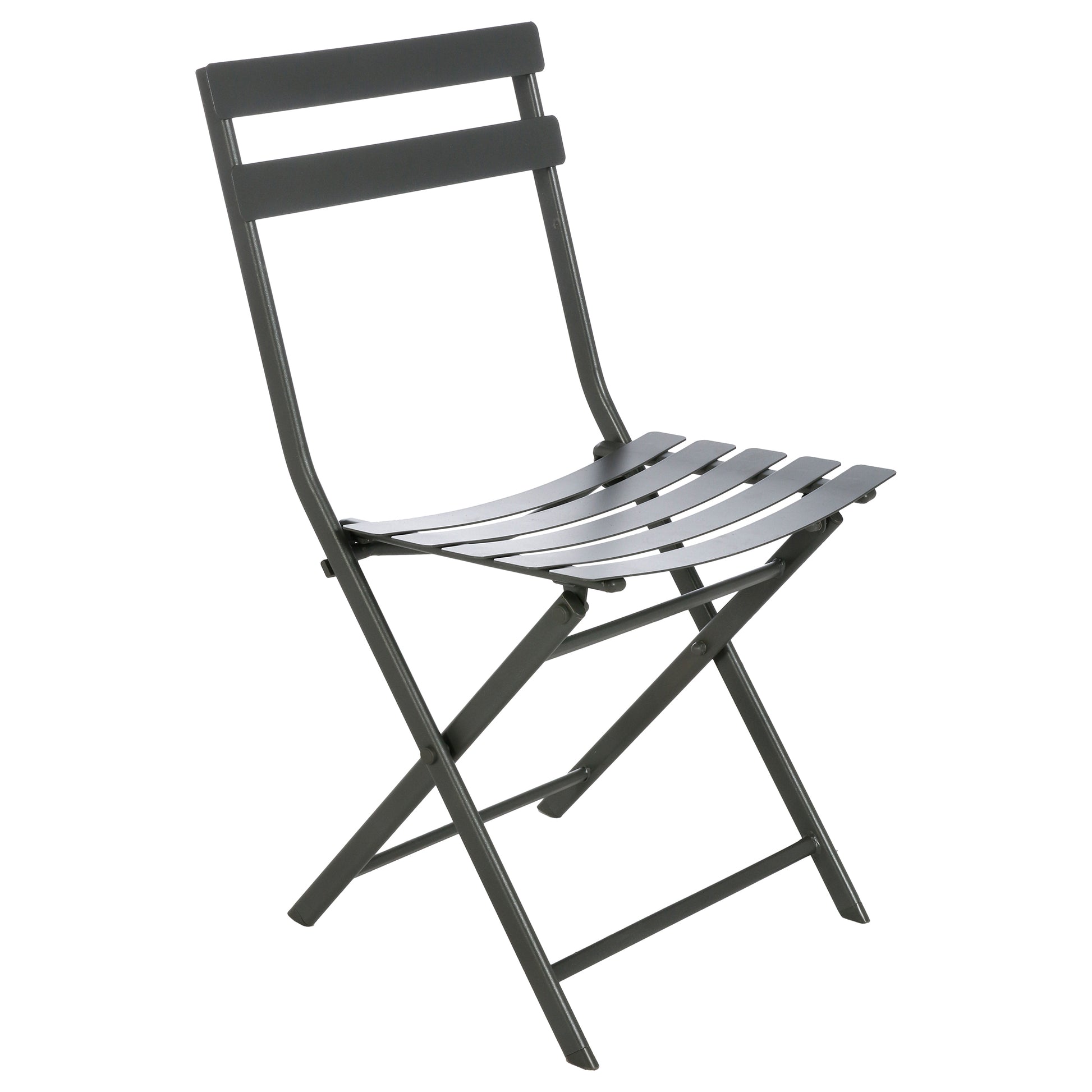 Chaise bistrot pliante anthracite idéale pour aménager une terrasse ou un balcon en milieu urbain, sélectionnée par Les Compositeurs pour allier confort, praticité et optimisation de l’espace extérieur.