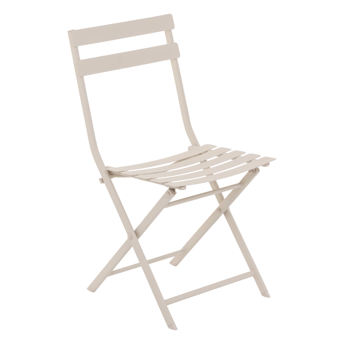 Chaise pliable blanche au design épuré, idéale pour aménager un balcon ou une terrasse avec les solutions d’aménagement Les Compositeurs, alliant élégance, praticité et optimisation de l’espace.