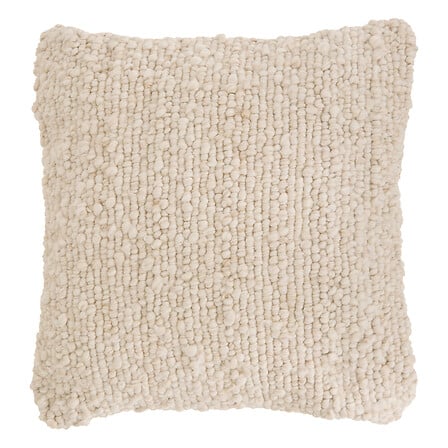 Coussin Volna 45 x 45 cm polyester effet laine ivoire
