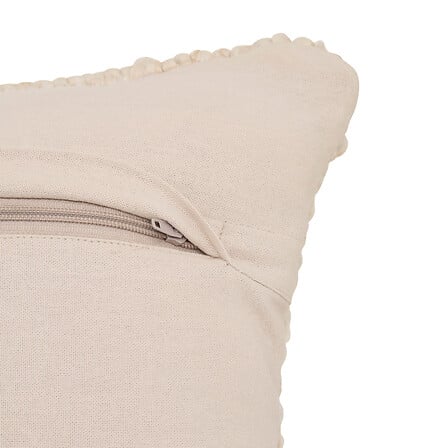 Coussin Volna 45 x 45 cm polyester effet laine ivoire