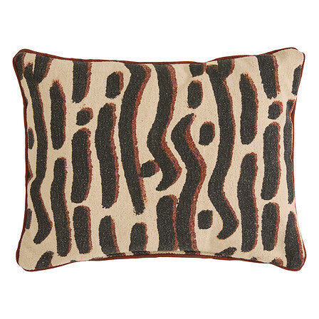 Coussin broderie Wonja 30 x 40 cm coton imprimé
