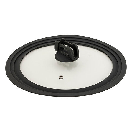 Couvercle universel 26 / 28 / 30 cm verre poignée silicone