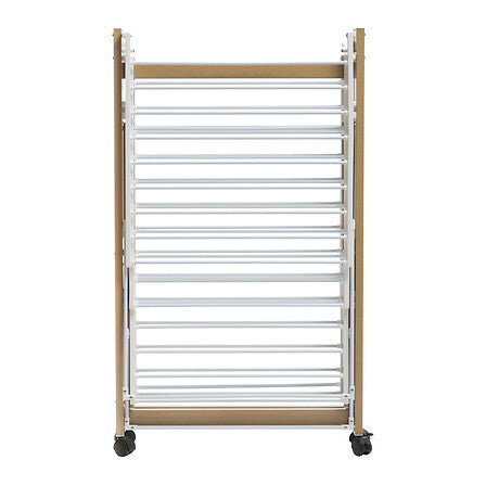 Étendoir à linge multi-niveaux sur roulettes