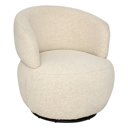 Fauteuil pivotant bouclette Sileo argile