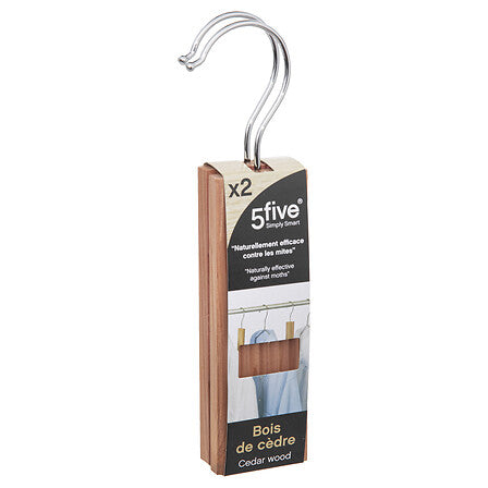 Lot de 2 cintres antimites cèdre