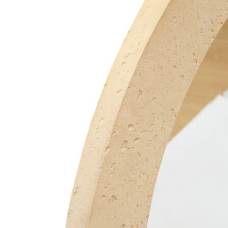 Miroir diam 78 cm résine effet travertin