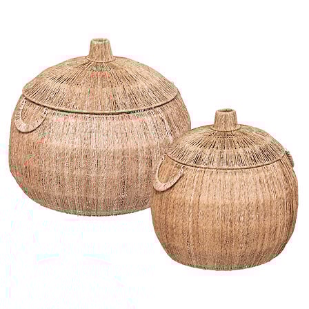 Lot de 2 paniers Balaya jute naturel