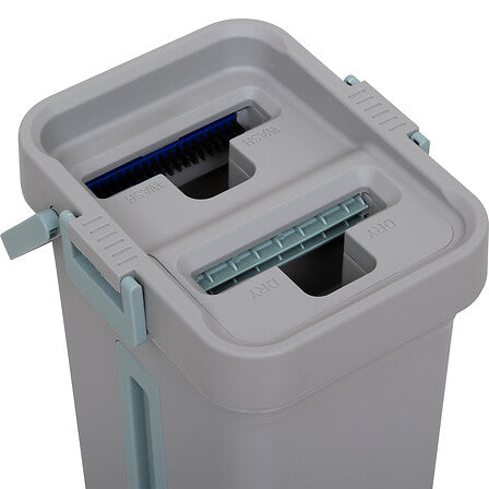 Seau mécanique 2 bacs 2 x 6,5 l avec balai mop