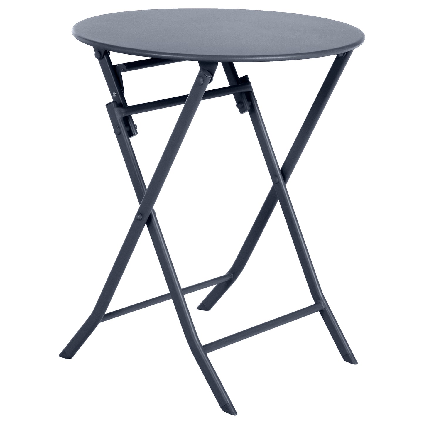 Table bistrot ronde anthracite idéale pour les petits balcons et terrasses, intégrée aux solutions d’aménagement extérieur Les Compositeurs pour créer un espace convivial, fonctionnel et prêt à vivre.