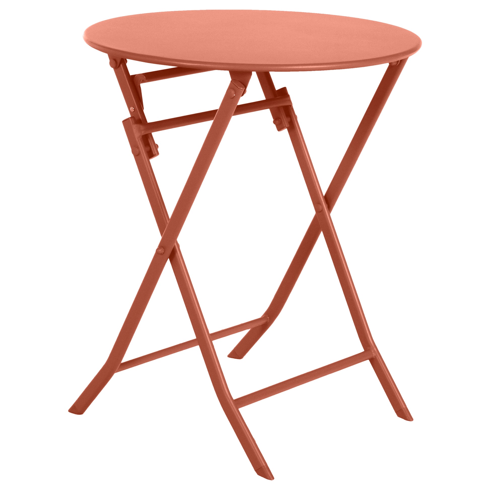 Table bistrot ronde terracotta idéale pour aménager un balcon ou une terrasse avec style, sélectionnée par Les Compositeurs pour créer un espace extérieur chaleureux, fonctionnel et personnalisé.