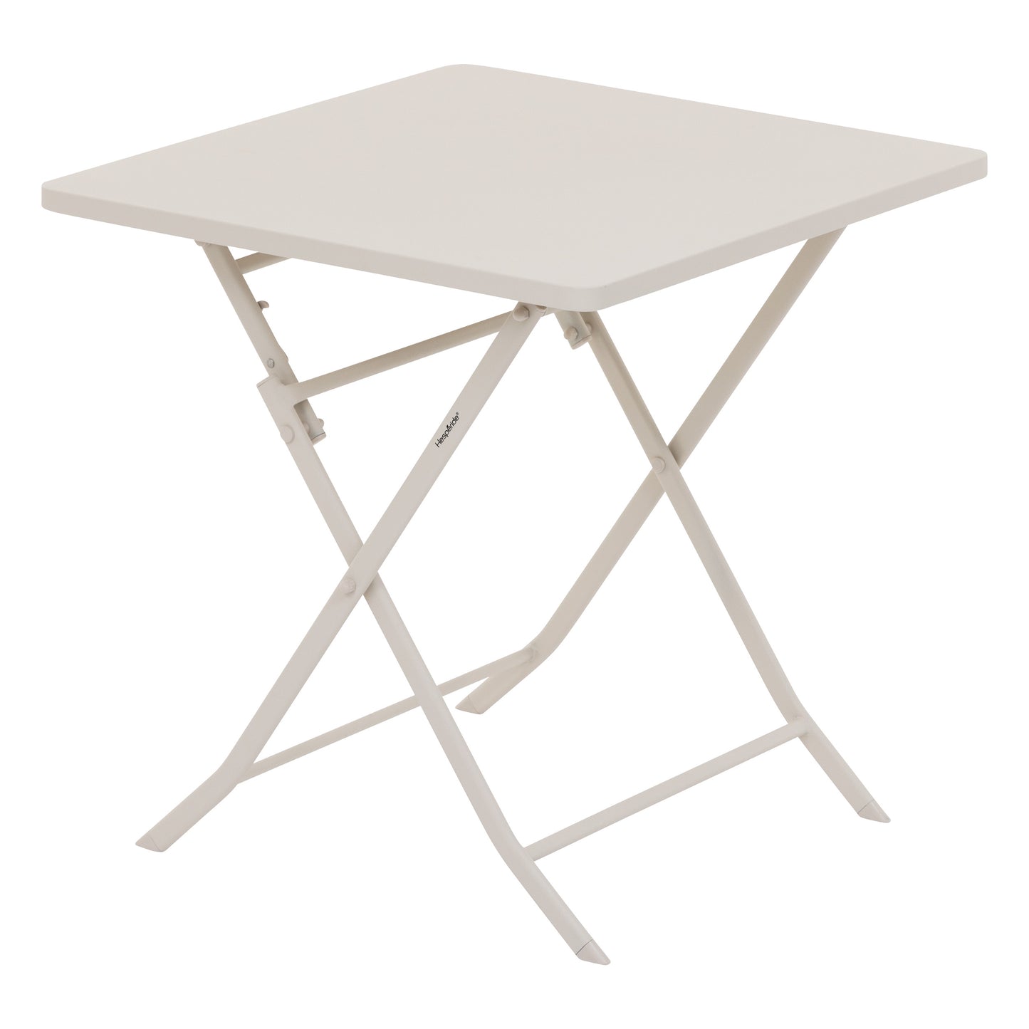 Table compacte blanche pour balcon ou terrasse, intégrée aux solutions d’aménagement sur mesure Les Compositeurs afin de créer un espace extérieur fonctionnel, esthétique et prêt à profiter.