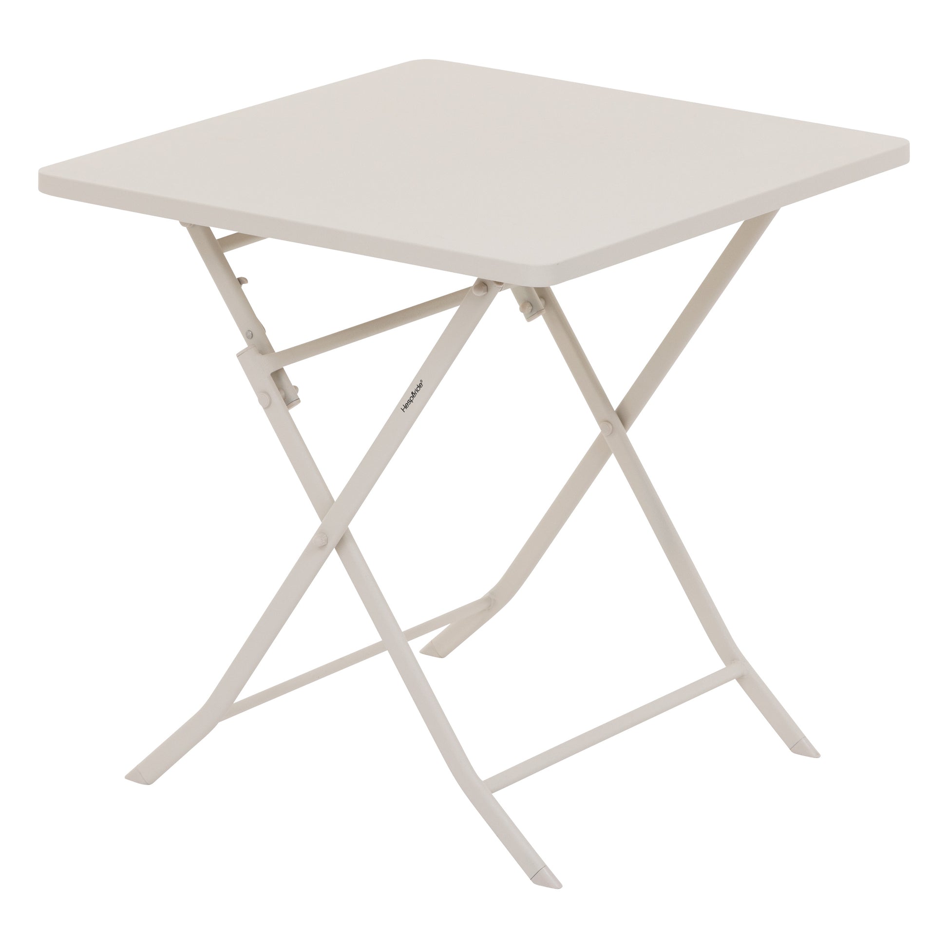 Table compacte blanche pour balcon ou terrasse, intégrée aux solutions d’aménagement sur mesure Les Compositeurs afin de créer un espace extérieur fonctionnel, esthétique et prêt à profiter.