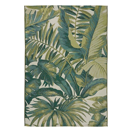 Tapis d’extérieur à motif végétal dans la résidence Les Compositeurs, idéal pour créer une ambiance naturelle et accueillante sur une terrasse ou un balcon.