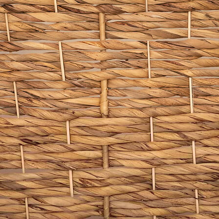 Tête de lit en jute et jacinthe d’eau tressées