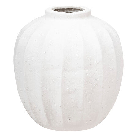 Vase boule Amia haut 28 cm magnésie blanc